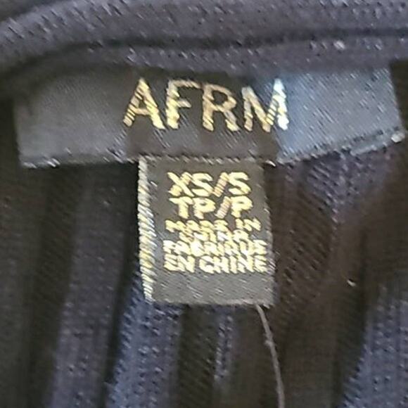 Afrm Shaylee Long Sleeve Open Front Ribbed Cardigan - Black - Size XS/S NWT - Picture 4 of 12